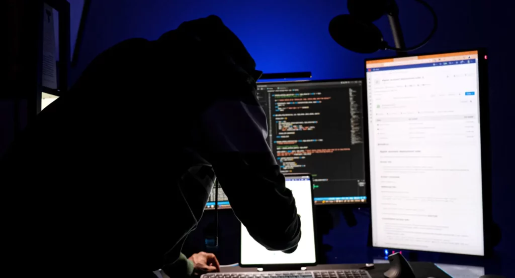 Kyberútočník v akci (ilustrativní obrázek)
